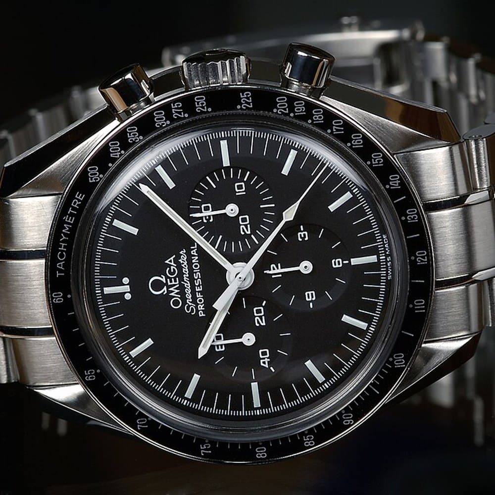 Omega Speedmaster Professional chronograph on a steel bracelet