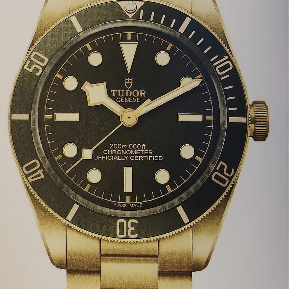 Tudor Black Bay Fifty-Eight in gold with a black dial
