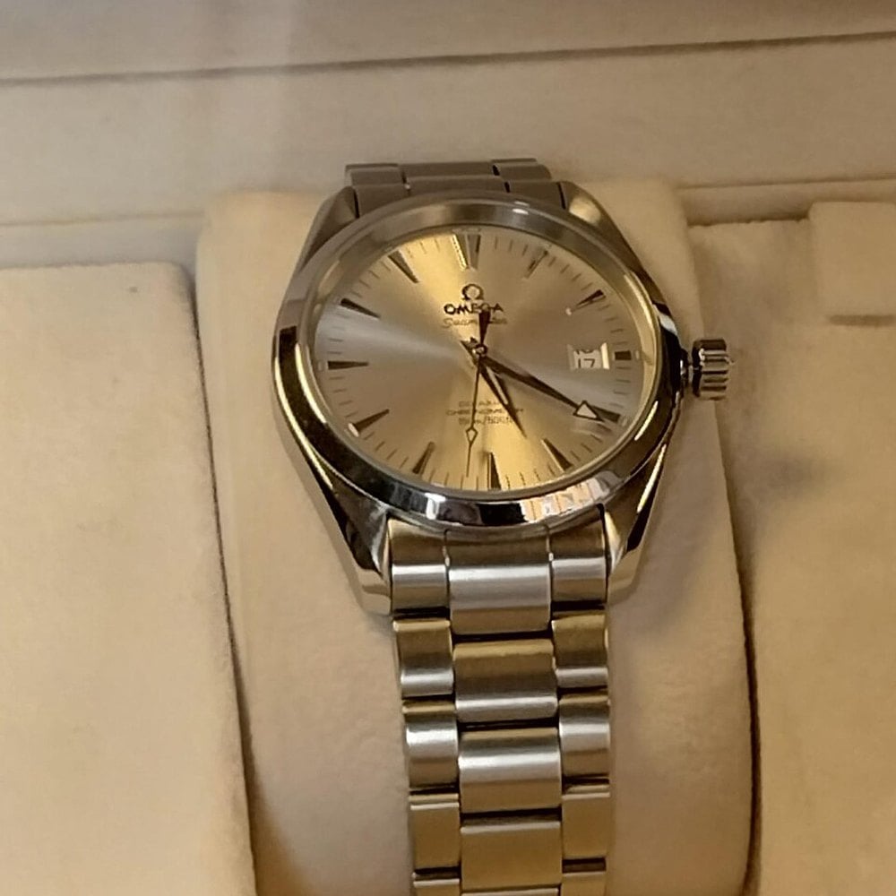 Omega Seamaster on a steel and gold bracelet