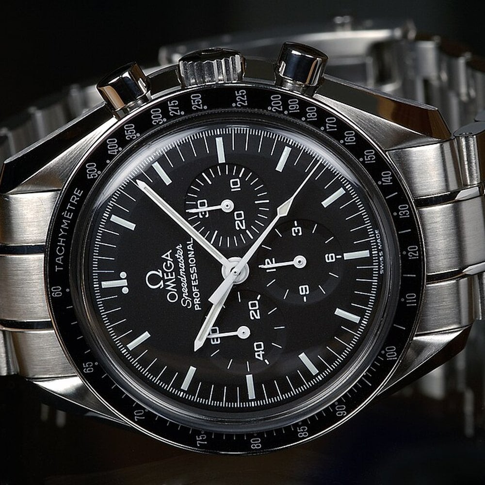 Omega Speedmaster Professional chronograph on a steel bracelet