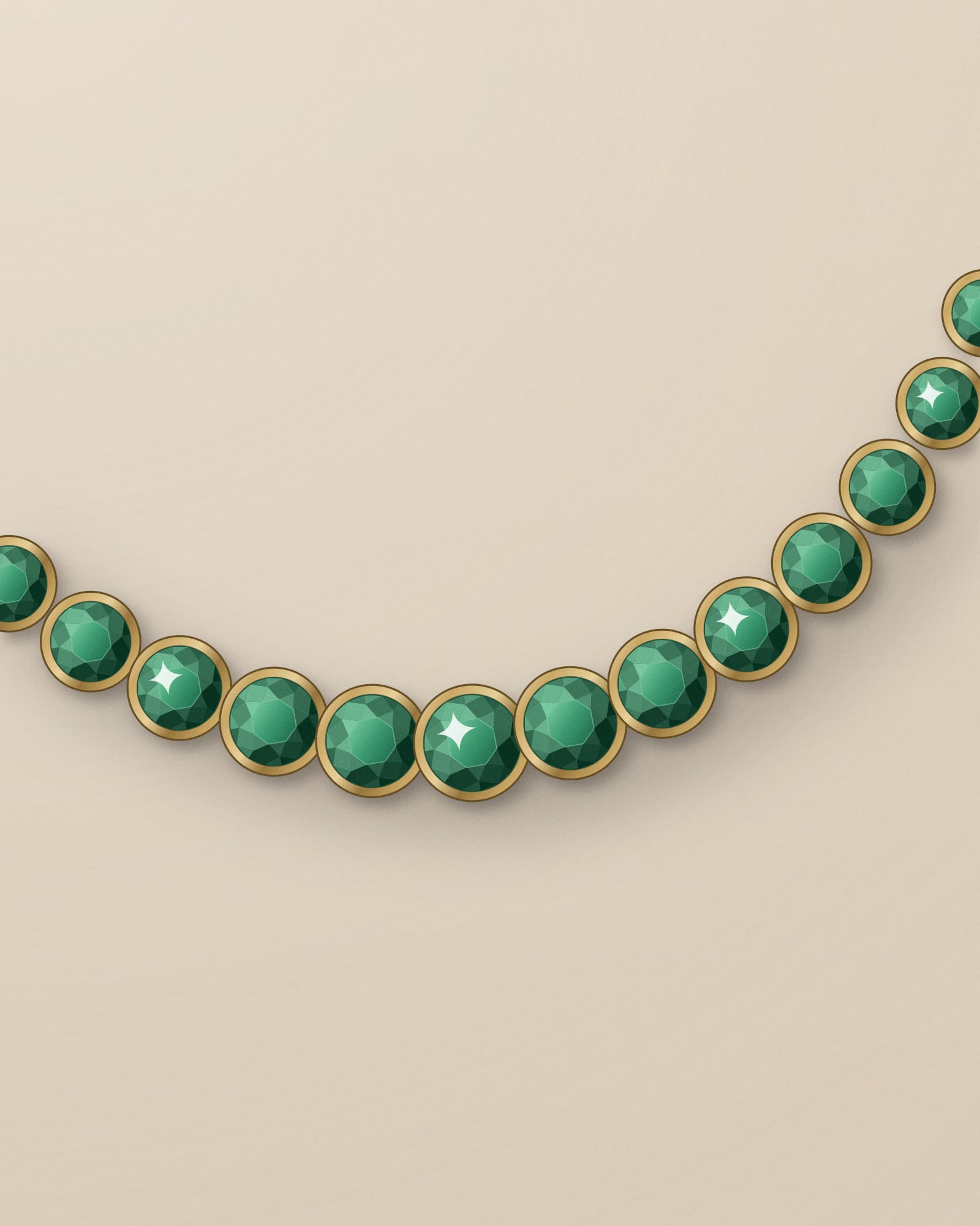 Van Cleef & Arpels Vintage Alhambra Necklace, 10 Motifs — detail view