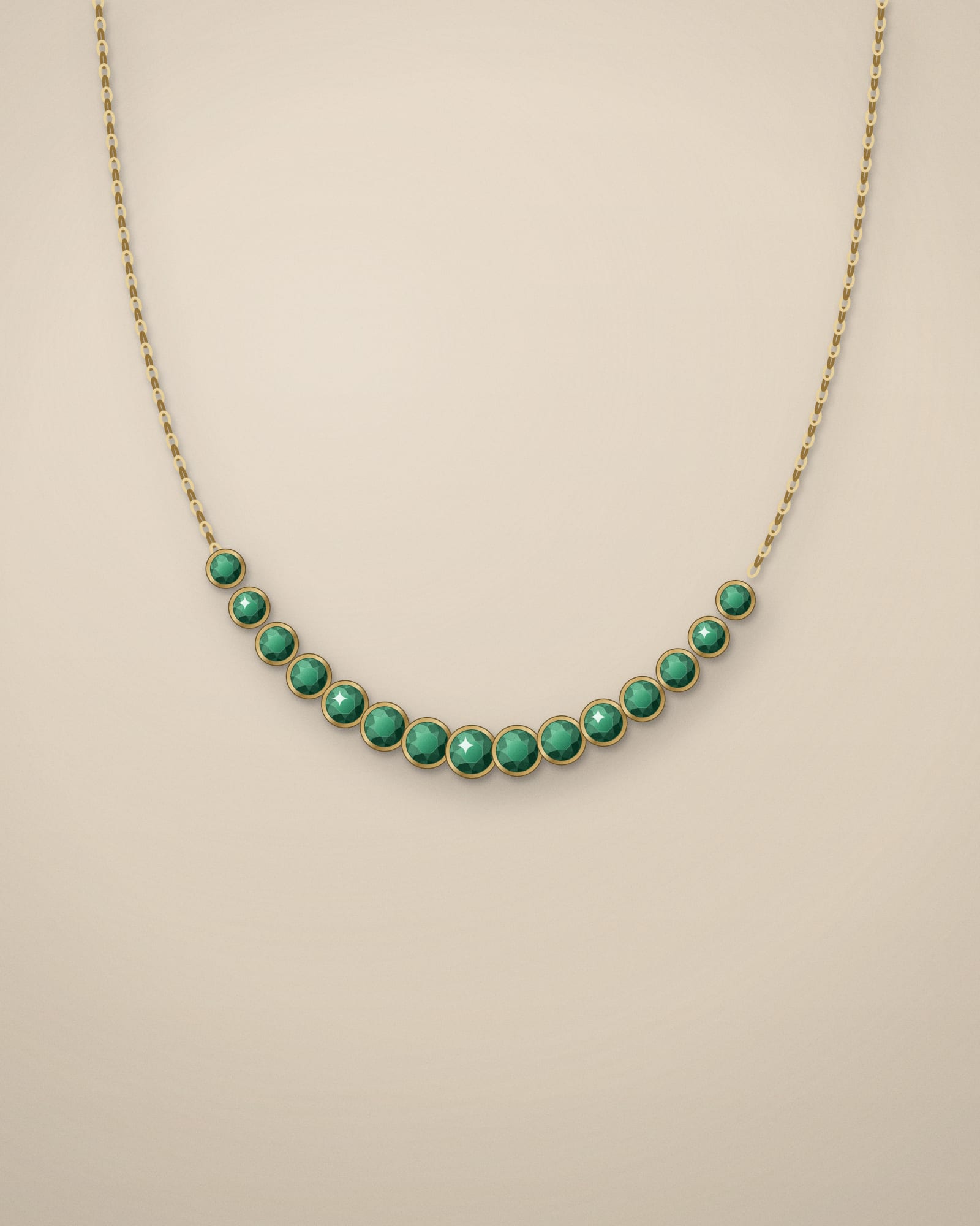 Van Cleef & Arpels Vintage Alhambra Necklace, 10 Motifs — front view